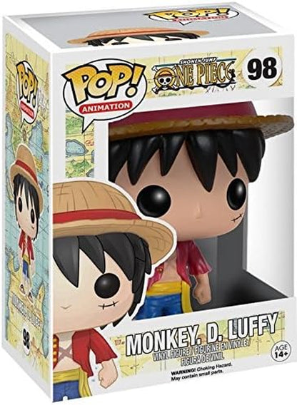 POP One Piece - Monkey D. Luffy Pop! Vinyl Figure (Bundled with Compatible Pop Box Protector Case) Multicolor 3.75 Inches