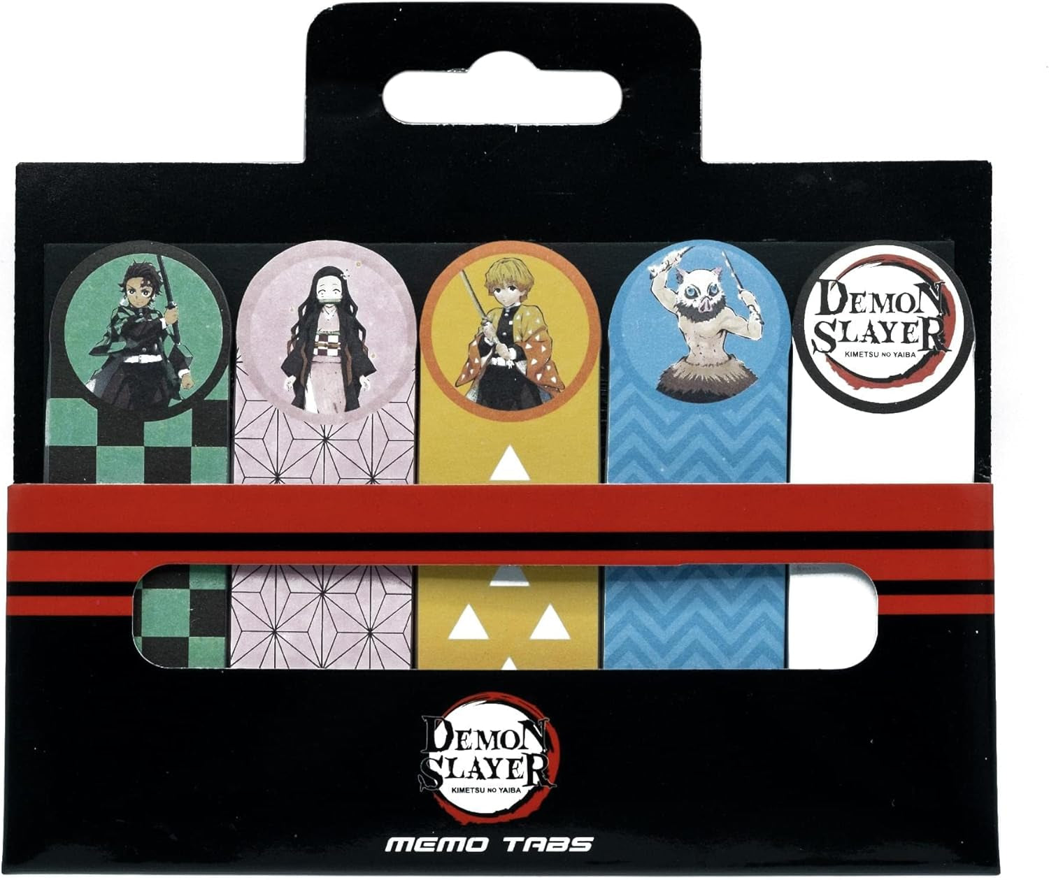 Demon Slayer Character Portrait 5 Sticky Memo Tabs Set | Book Page Markers, Work Memo Stationery Paper | Home School Supplies for Classroom, College, Business, Office | Anime Gifts and Collectibles