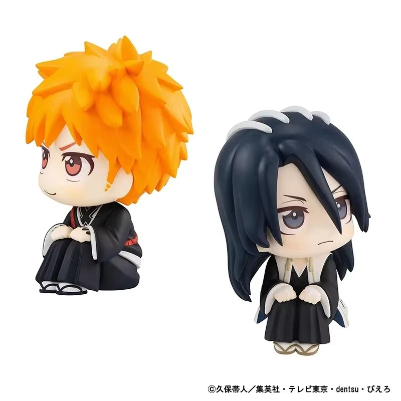 Megahouse BLEACH Kurosaki Ichigo és Kuchiki Byakuya Q verziós gyűjthető anime figurák – Limitált kiadás