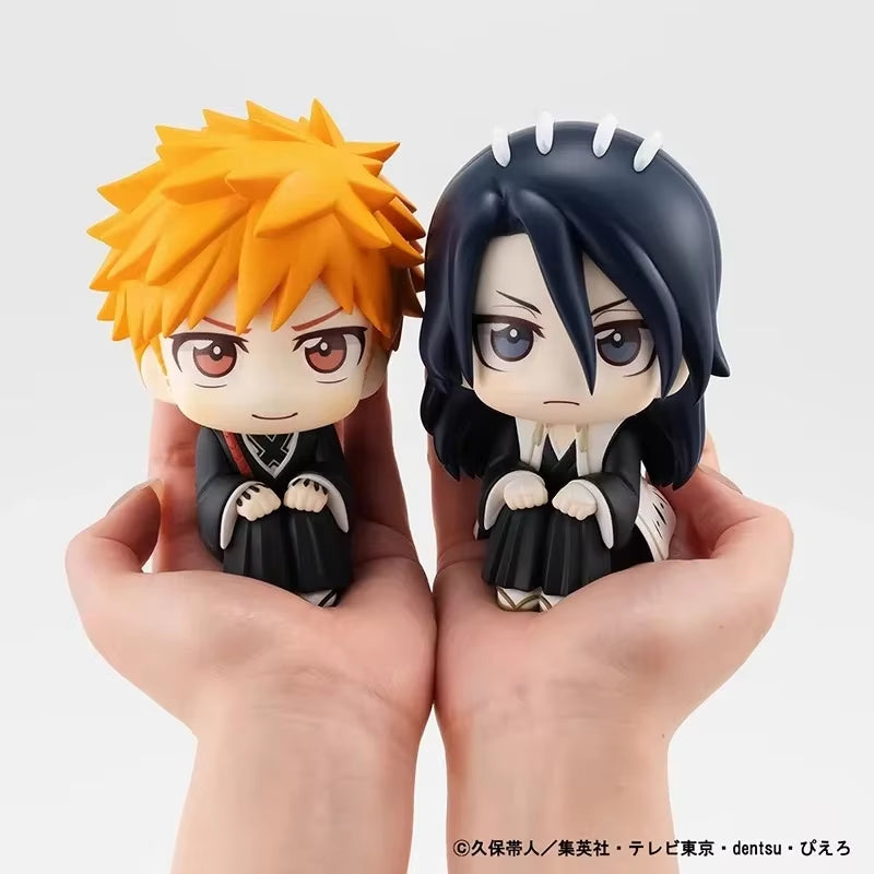 Megahouse BLEACH Kurosaki Ichigo és Kuchiki Byakuya Q verziós gyűjthető anime figurák – Limitált kiadás