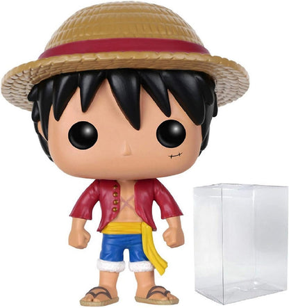 POP One Piece - Monkey D. Luffy Pop! Vinyl Figure (Bundled with Compatible Pop Box Protector Case) Multicolor 3.75 Inches