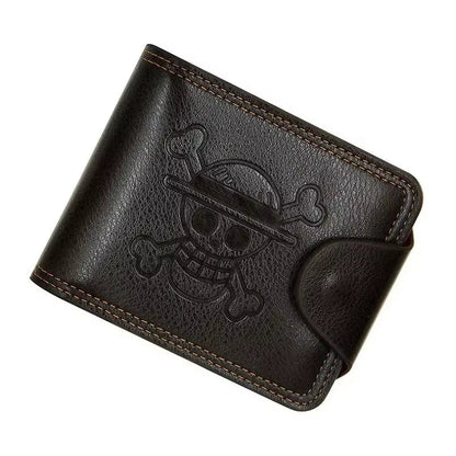 One Piece Luffy Straw Hat Pirates Men's Multi-Function Short Wallet with Card Slots - Ideal Gift Purse