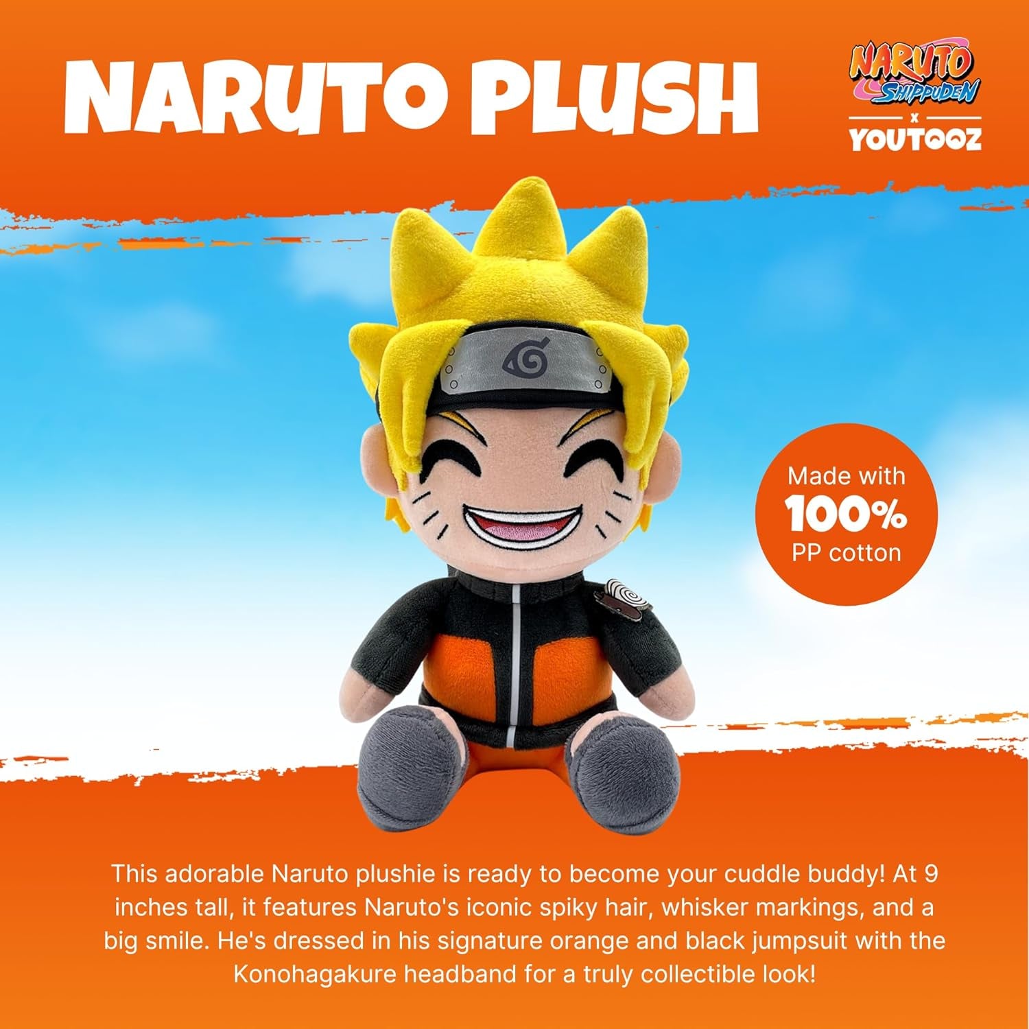 Naruto Plush 9" Inch, Collectible Uzumaki Naruto Plushie from Anime Naruto Shippuden by  Plush Collection