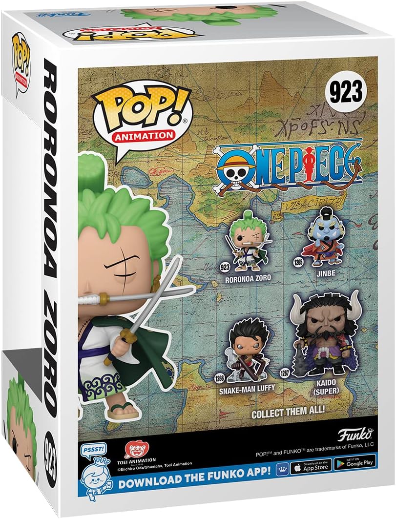 One Piece POP! Animation – Roronoa Zoro Vinyl Figura, Gyűjtői Modell, Hivatalos Anime Ajándék