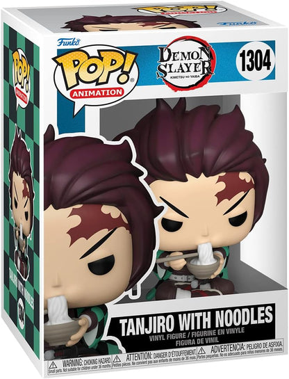 Funko POP! Demon Slayer – Tanjiro Tésztával Vinyl Figura, Gyűjtői Modell, Hivatalos Anime Ajándék