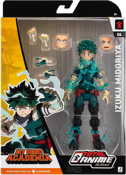 Izuku Midoriya - 6.5-Inch Scale Figure with Swappable Faceplates, Alternate Hands, and Energy Effects