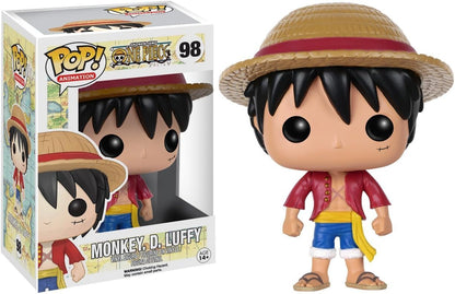 POP One Piece - Monkey D. Luffy Pop! Vinyl Figure (Bundled with Compatible Pop Box Protector Case) Multicolor 3.75 Inches