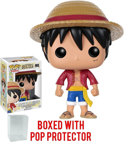 POP One Piece - Monkey D. Luffy Pop! Vinyl Figure (Bundled with Compatible Pop Box Protector Case) Multicolor 3.75 Inches