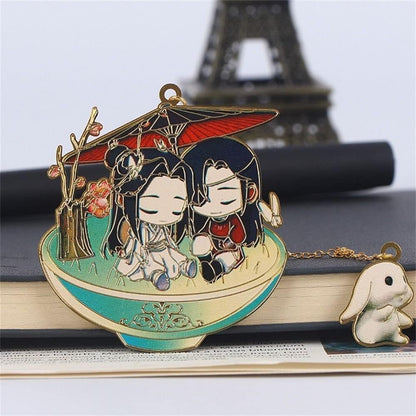 1Pc Mo Dao Zu Shi Anime Bookmark,Metal Cartoon Wei Wuxian Character Tassel Bookmark Aesthetic Page Holder Chinese Anime Pagination Mark for Reader,Bookmarks,Book Covers and Accessories Office Products