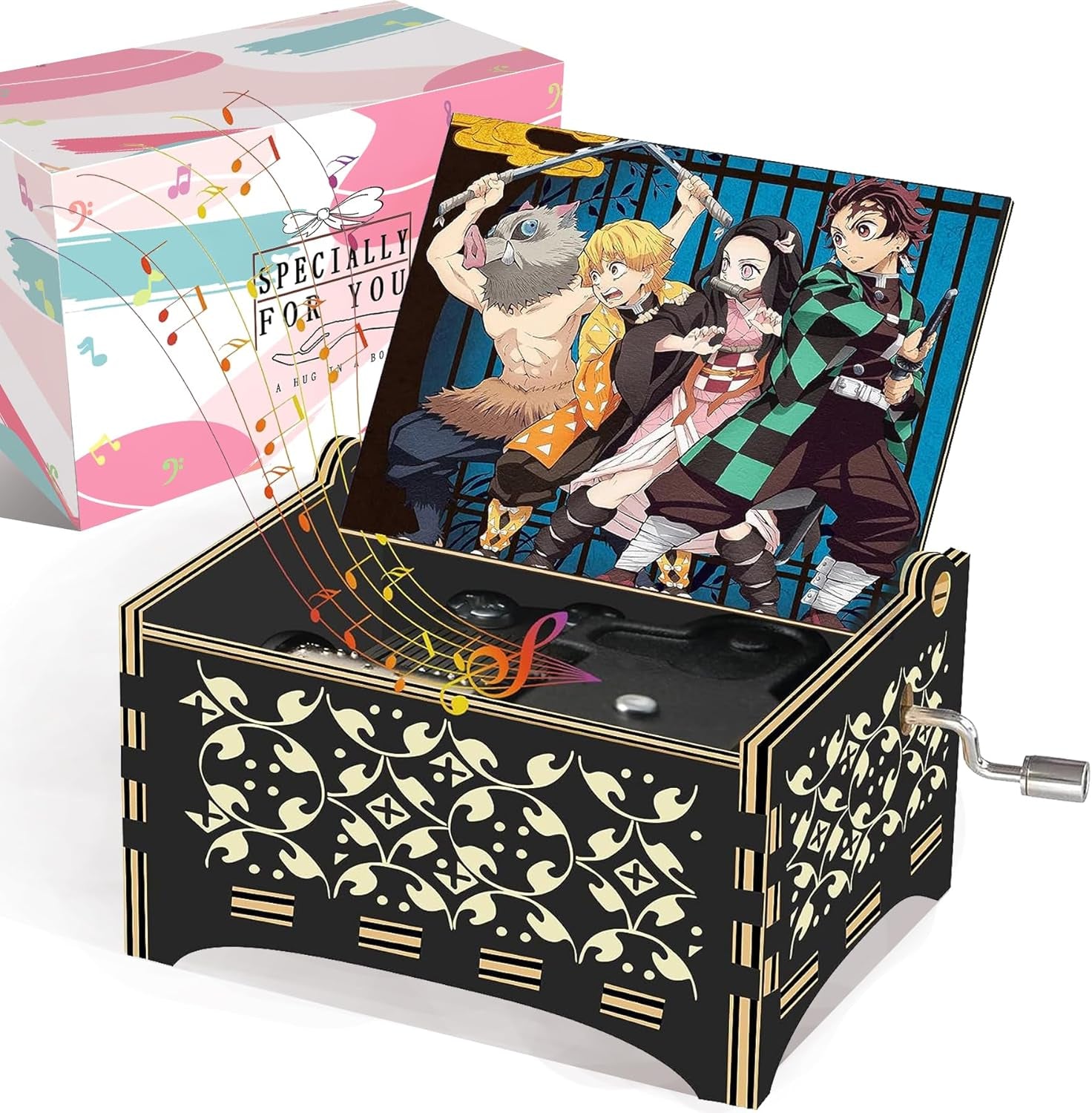 Demon Stuff Merch Gifts for Anime Fans | Demon Music Box Play Demon Theme Song | Anime Gifts for Granddaughter/Daughter/Kids/Nephew/Niece.