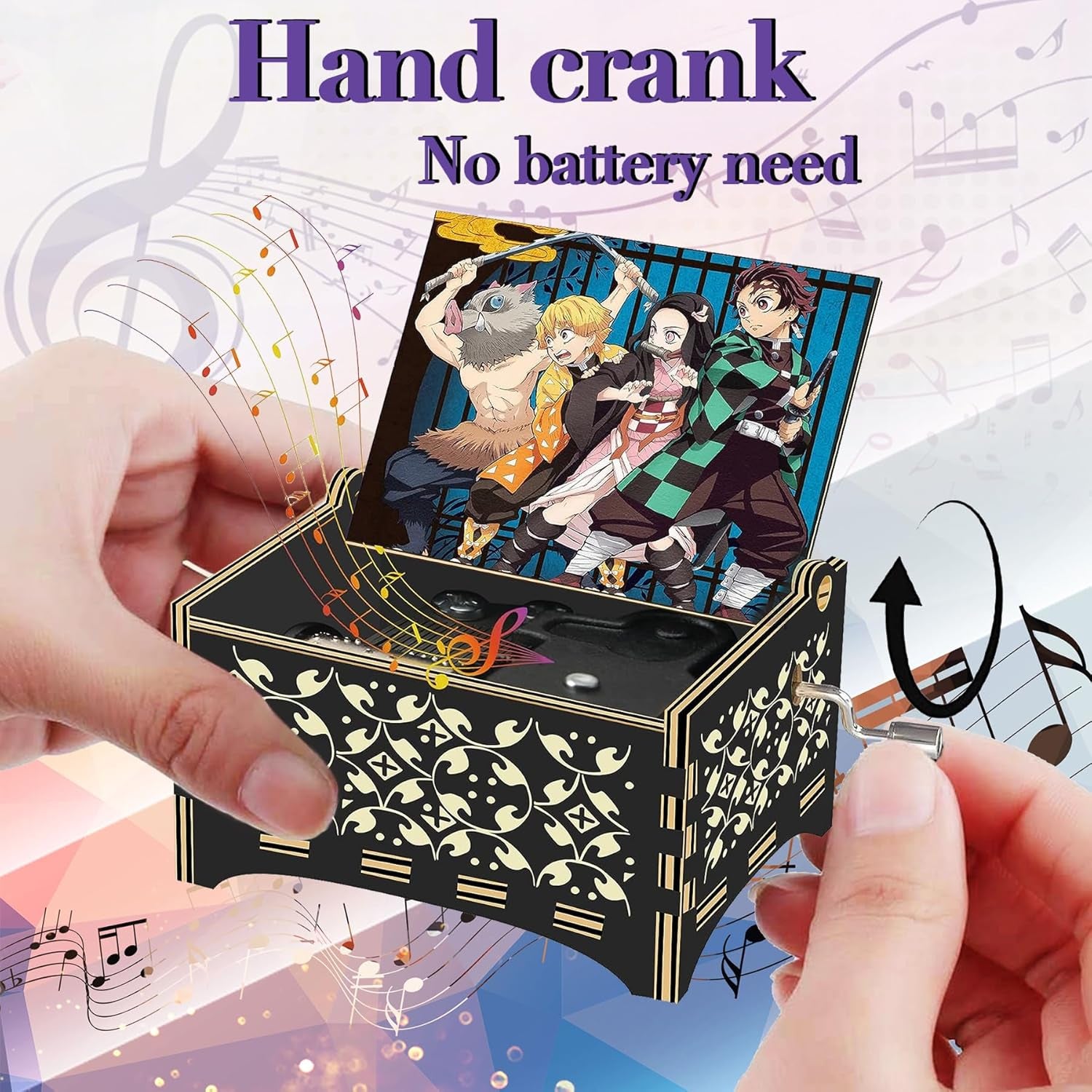 Demon Stuff Merch Gifts for Anime Fans | Demon Music Box Play Demon Theme Song | Anime Gifts for Granddaughter/Daughter/Kids/Nephew/Niece.