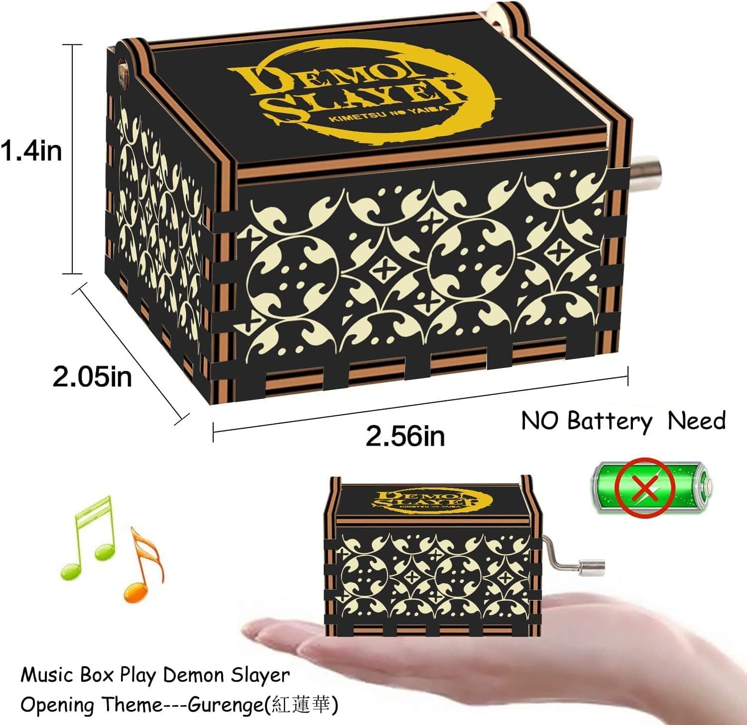 Demon Stuff Merch Gifts for Anime Fans | Demon Music Box Play Demon Theme Song | Anime Gifts for Granddaughter/Daughter/Kids/Nephew/Niece.