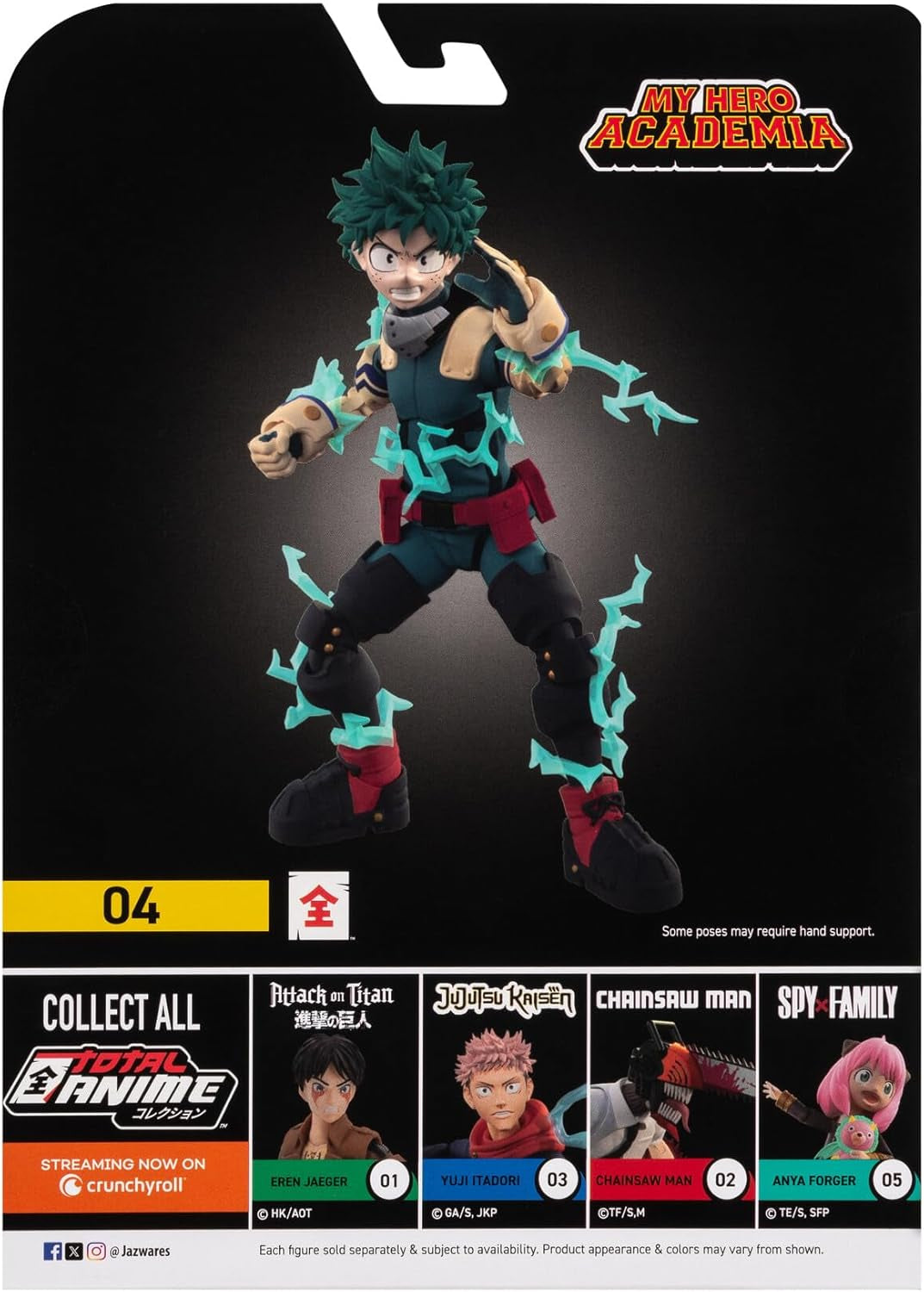 Izuku Midoriya - 6.5-Inch Scale Figure with Swappable Faceplates, Alternate Hands, and Energy Effects