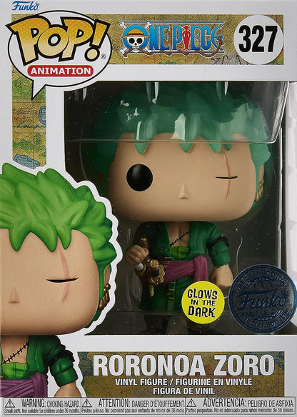 Pop Animation: One Piece - Roronoa Zoro (Glows in the Dark)  Kody Trading Exclusive Vinyl Figure